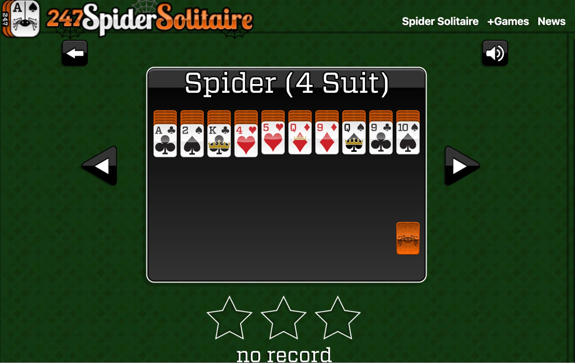 Solitaire four suits